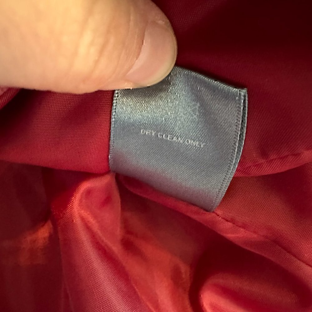 VINTAGE 90s Koret deep pink velvet blazer jacket buttons women's 8 petite - Picture 9 of 13